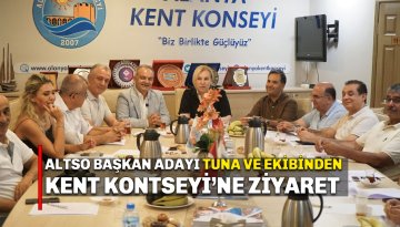 Mustafa Tuna saha çalışmalarını sürdürüyor: Kent Konseyi’ni ziyaret etti
